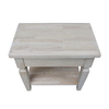 International Concepts Rectangle Vista Side Table, 24 in W X 14 in L X 24 in H, Wood, Unfinished OT-15E2